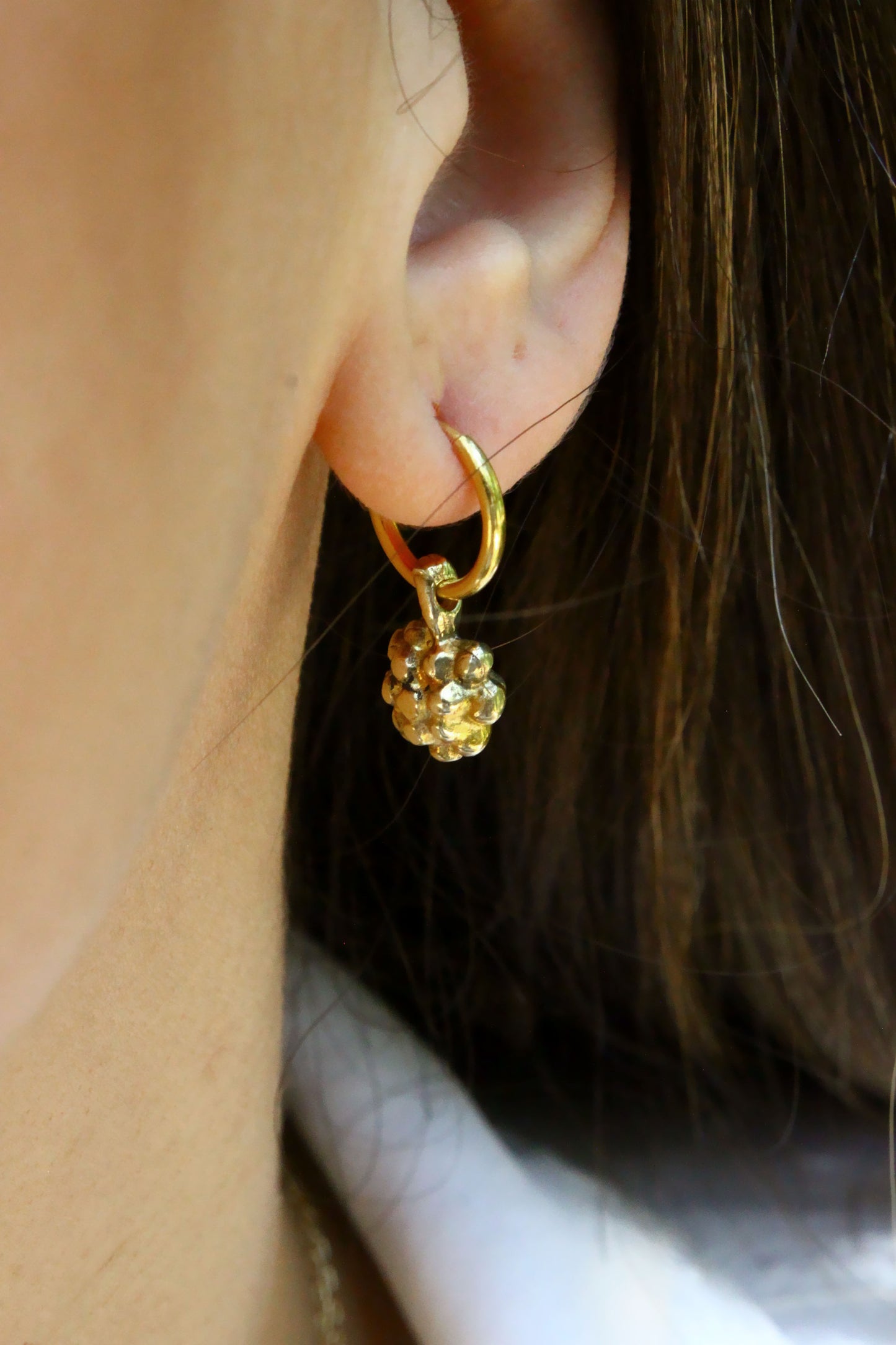 Grape Earrings Gold