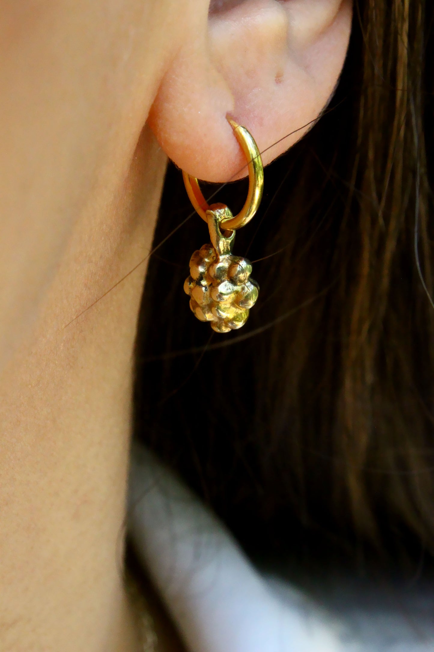 Grape Earrings Gold