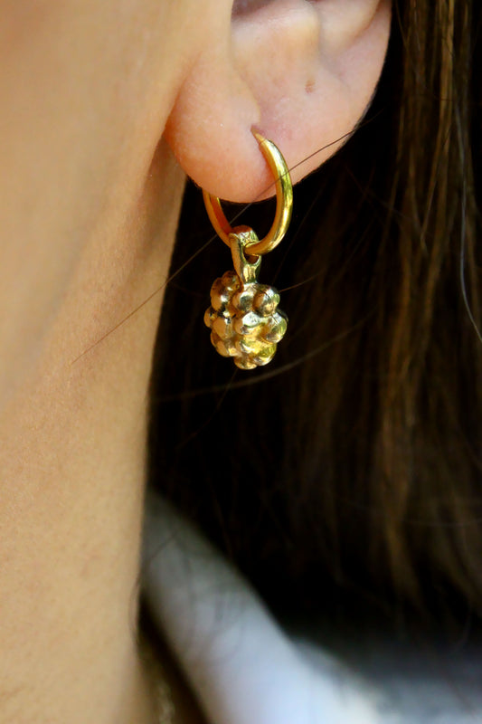 Grape Earrings Gold
