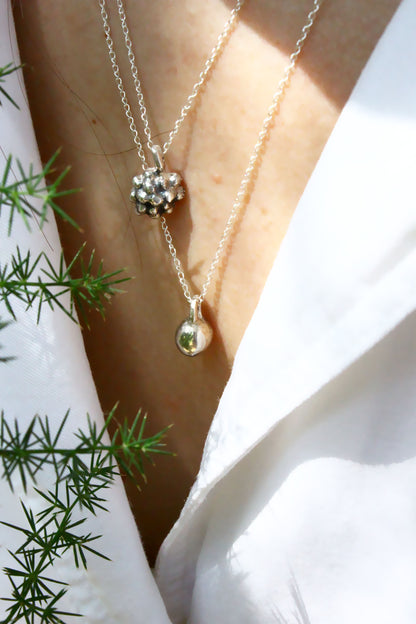 Grape Necklace Silver