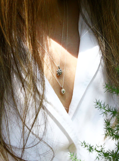Grape Necklace Silver