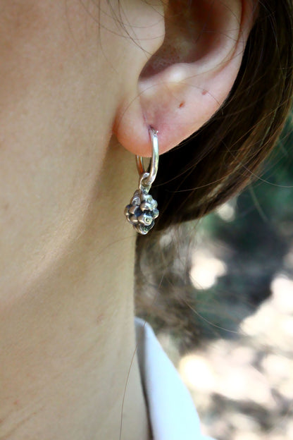 Grape Earrings Silver