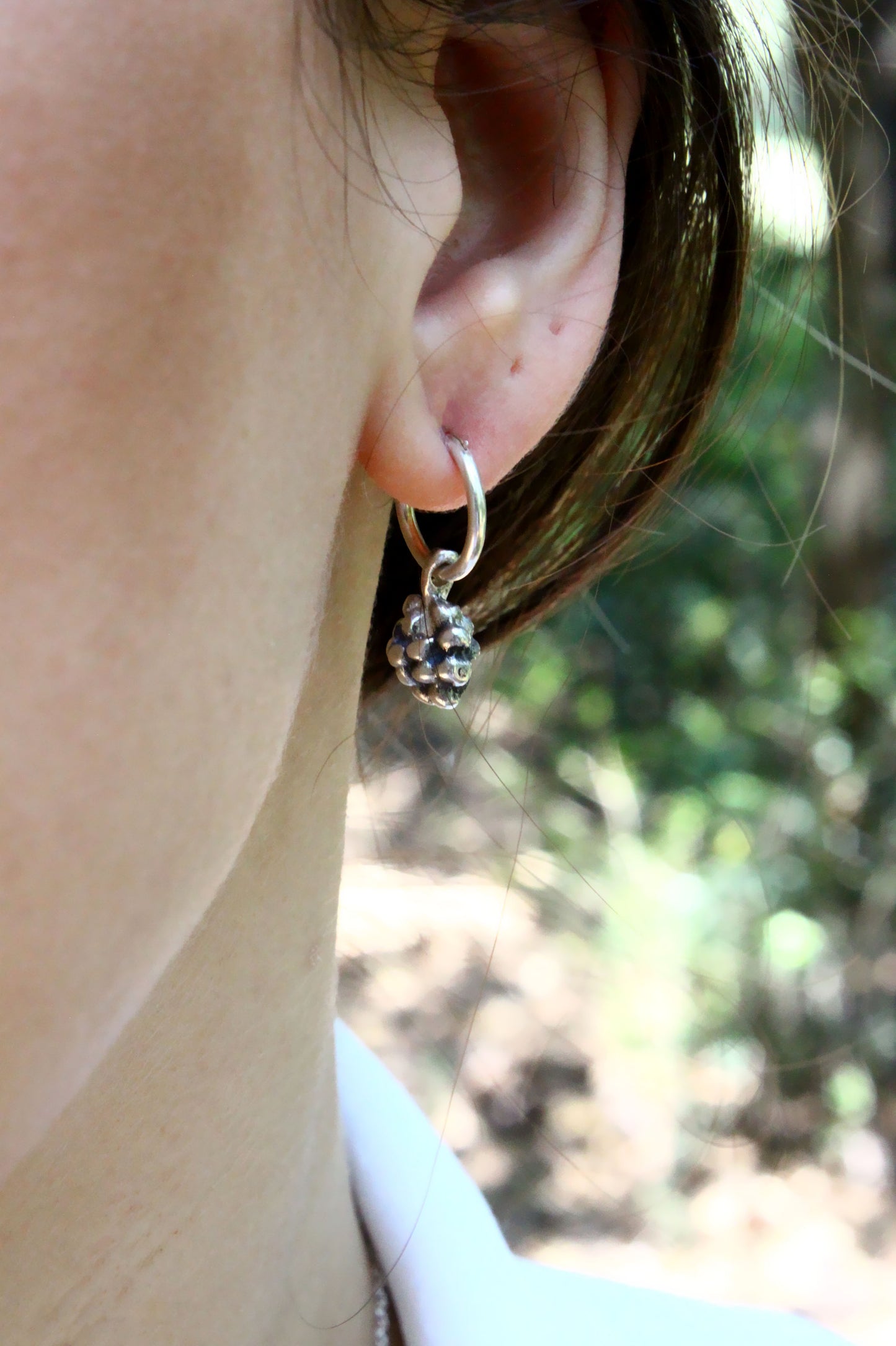 Grape Earrings Silver