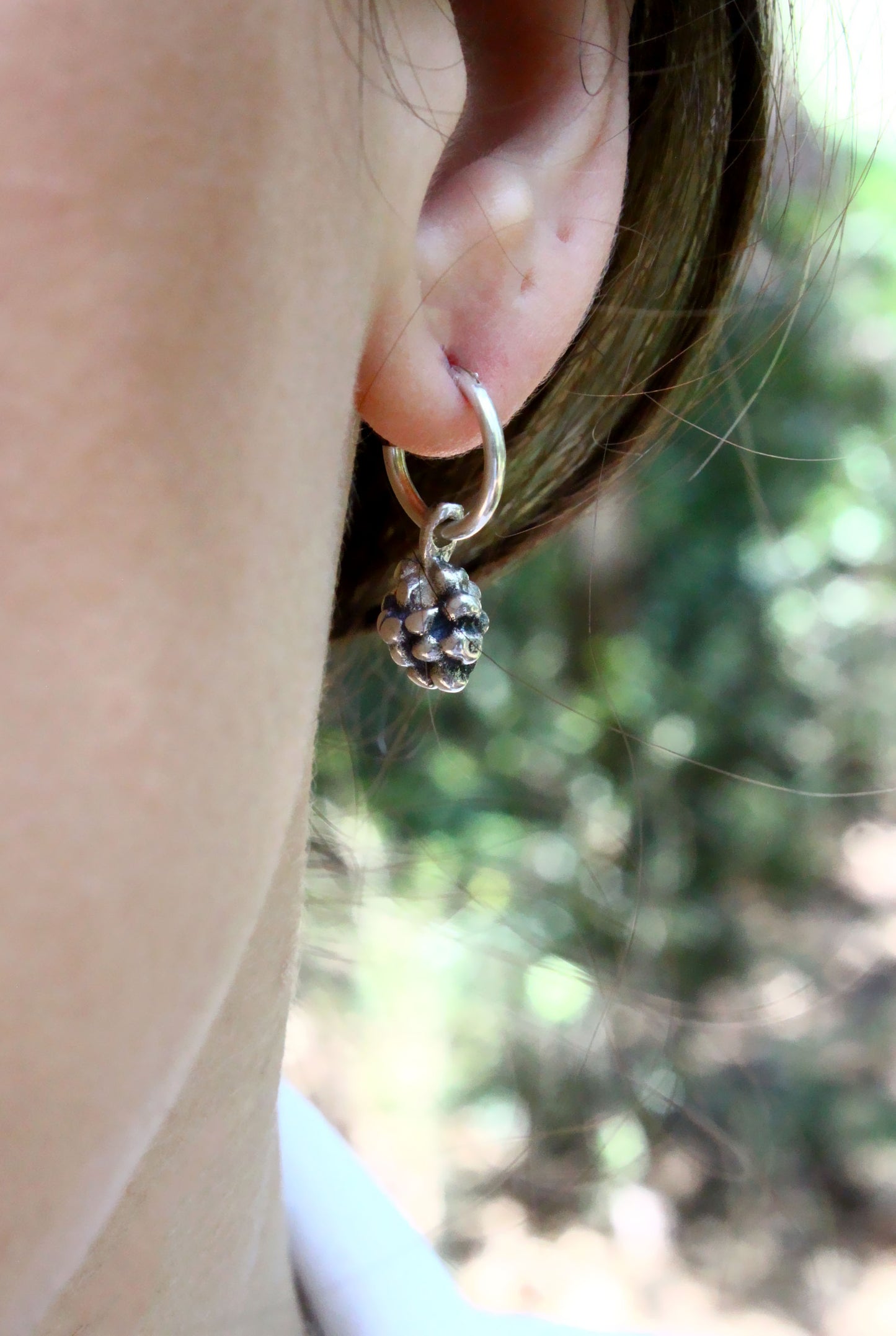 Grape Earrings Silver