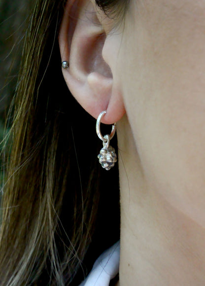 Grape Earrings Silver