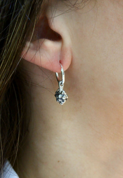 Grape Earrings Silver