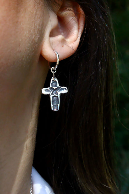 Crux Earrings Silver
