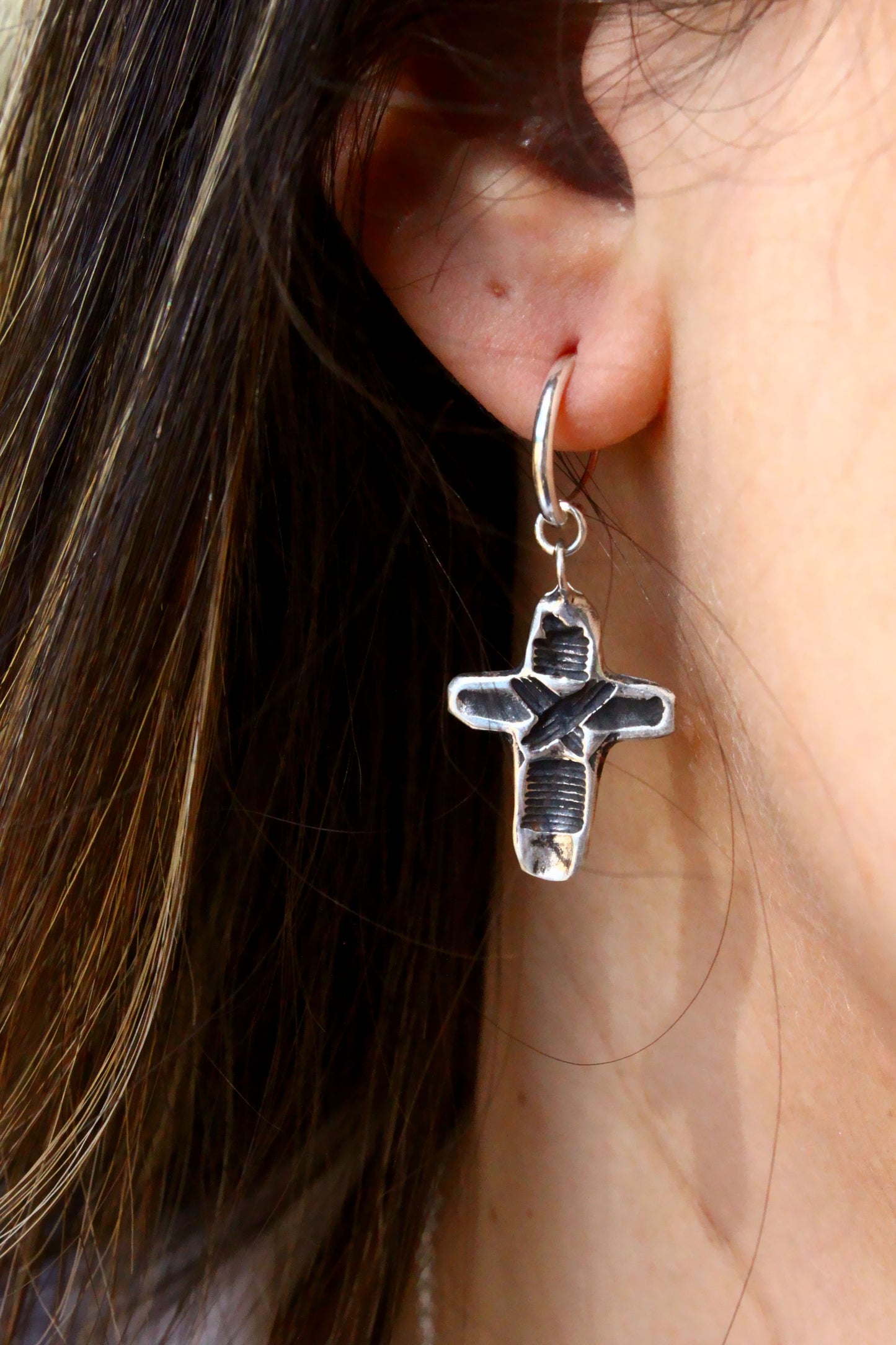 Crux Earrings Silver