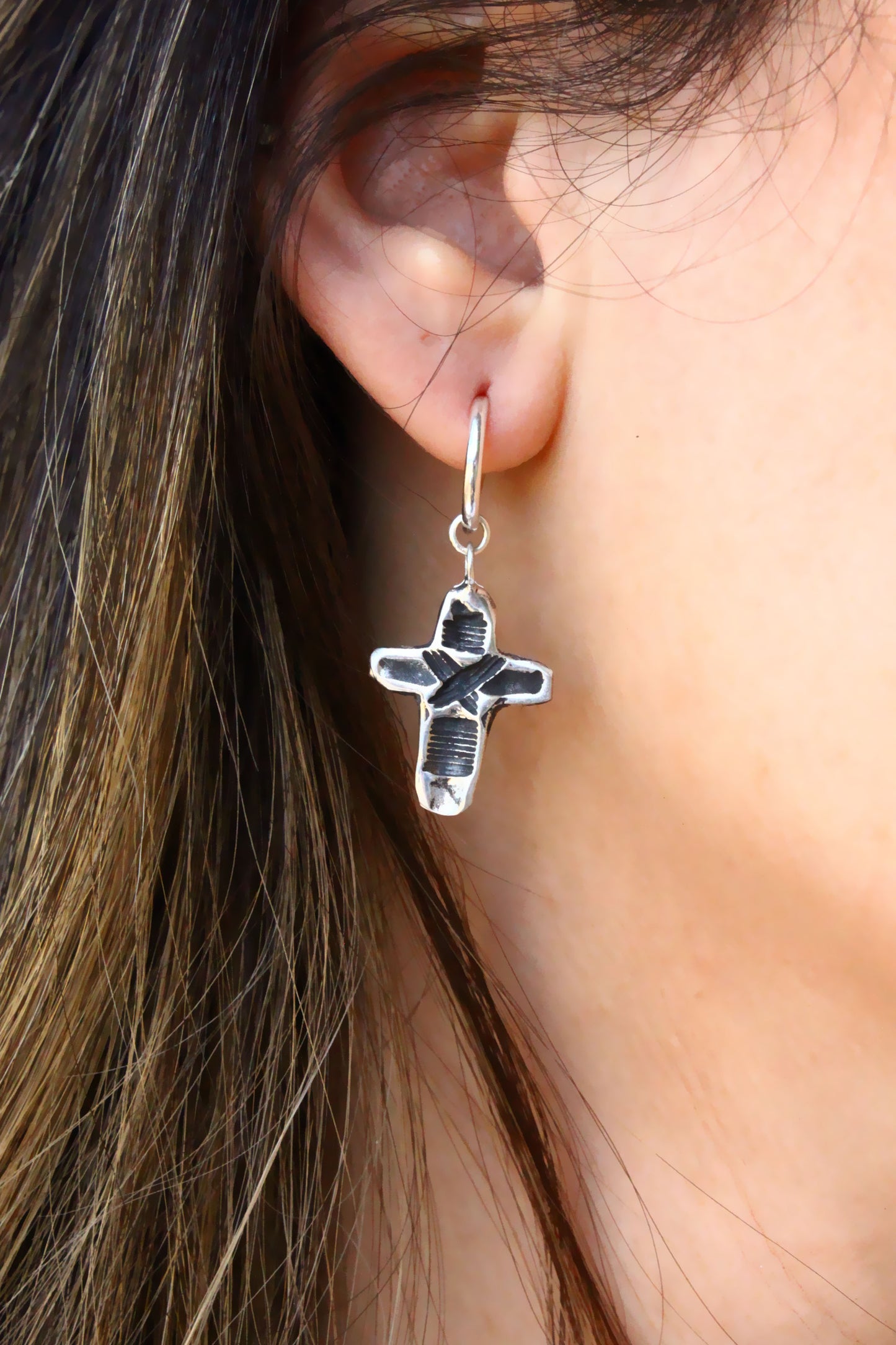 Crux Earrings Silver