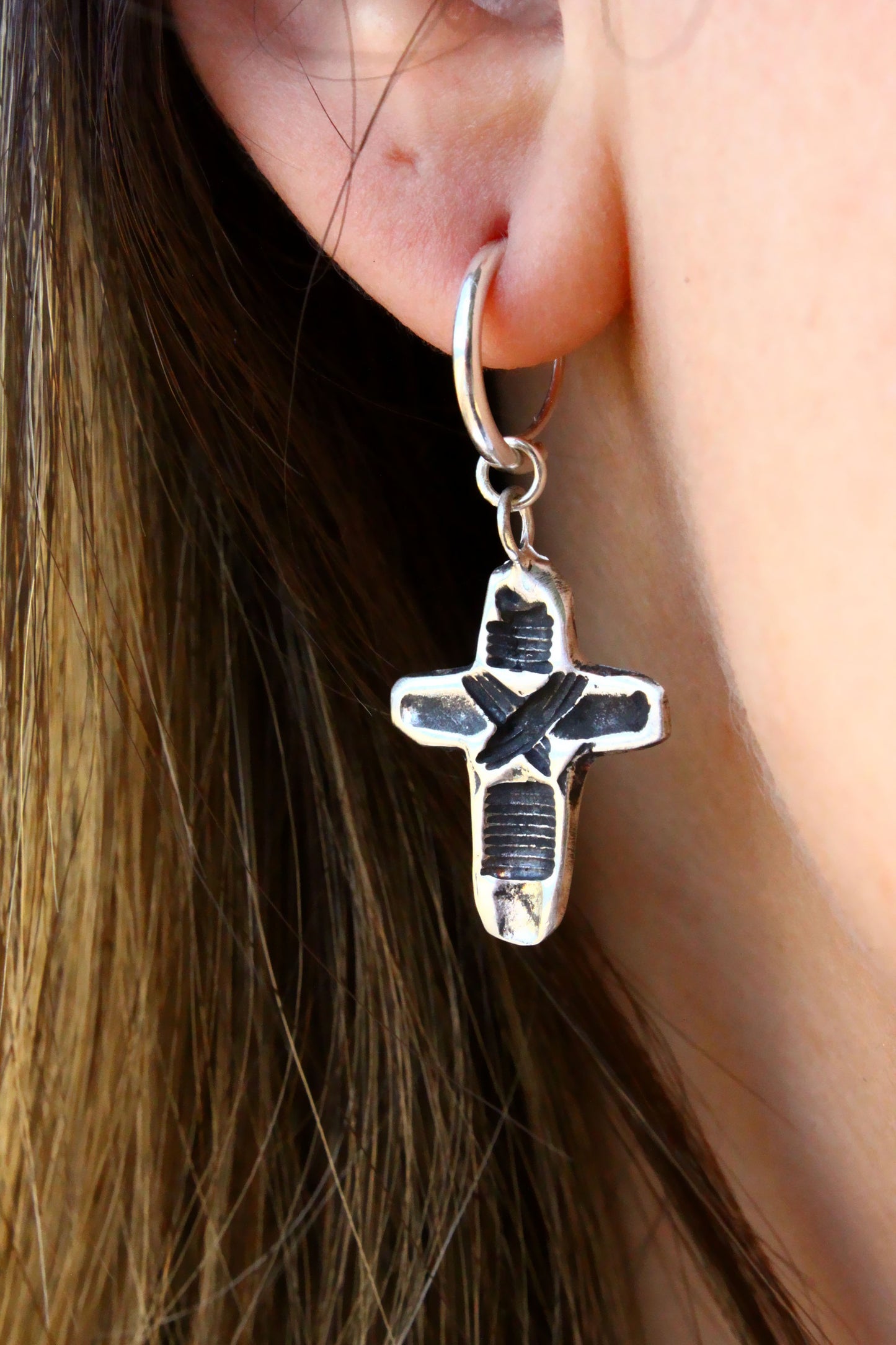 Crux Earrings Silver