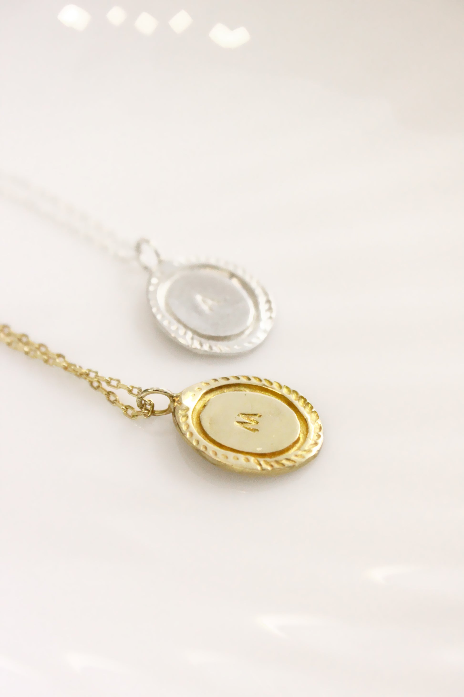 personalized initials monogram necklace