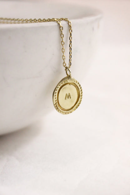  personalized initials monogram necklace gold