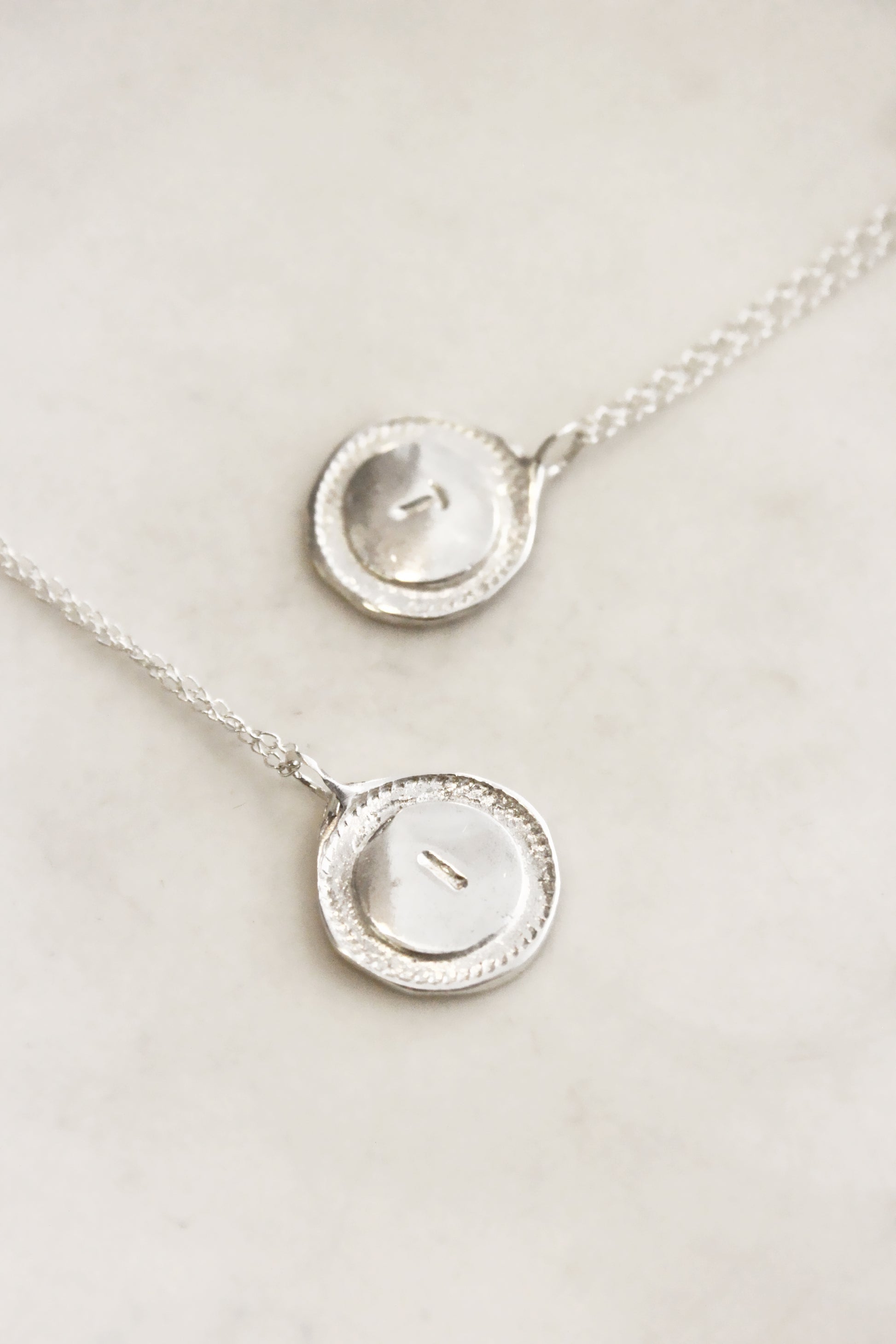 Silver personalized initials monogram necklace