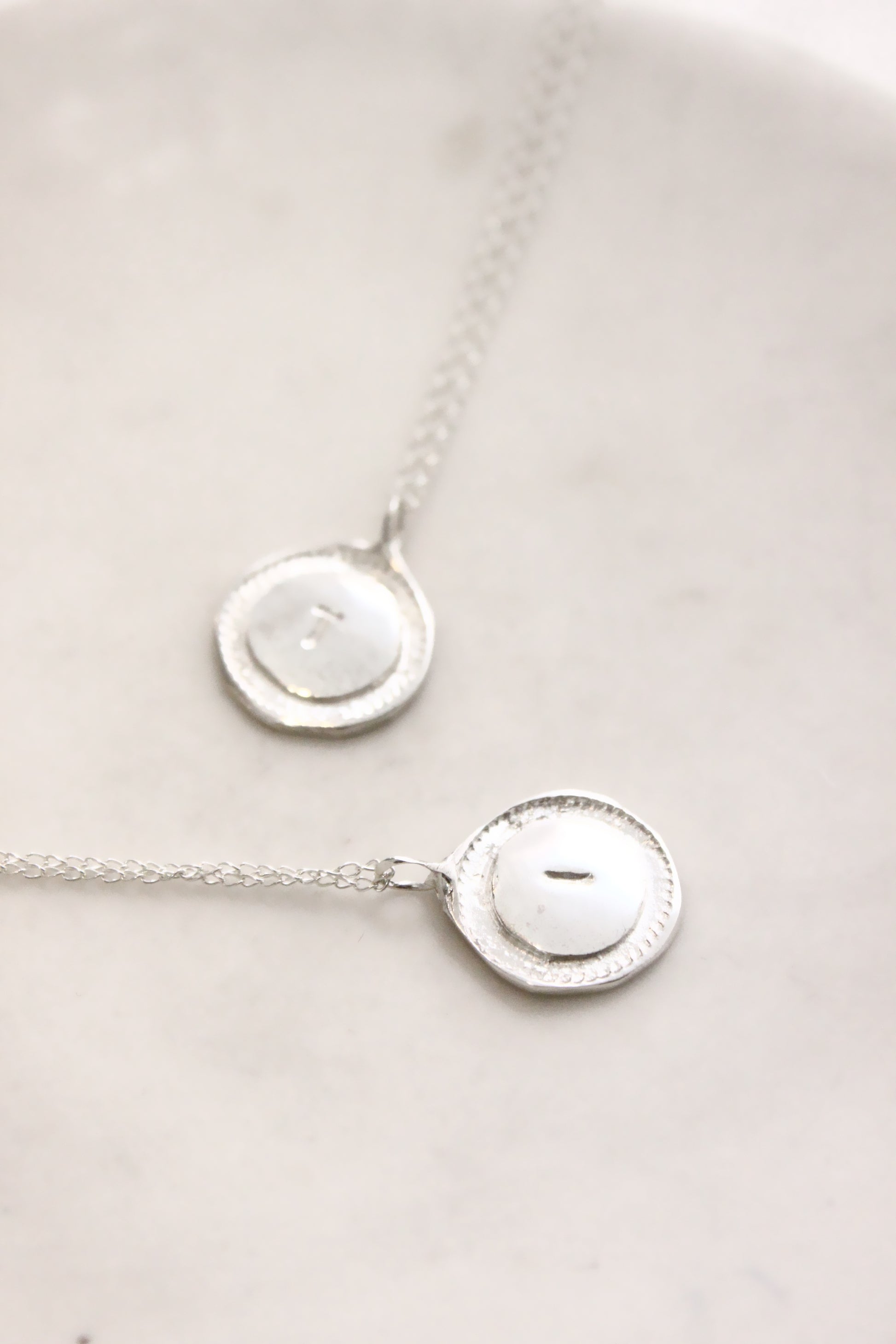 Silver personalized initials monogram necklace