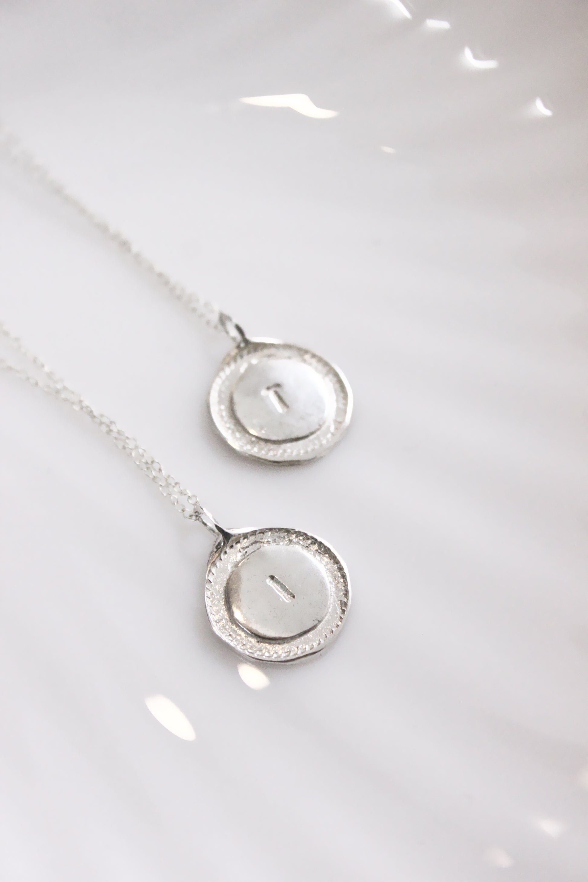 Silver personalized initials monogram necklace