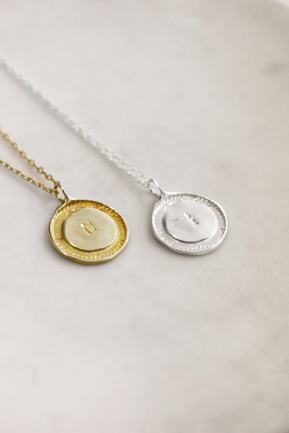 Two necklaces with personalized initials monogram