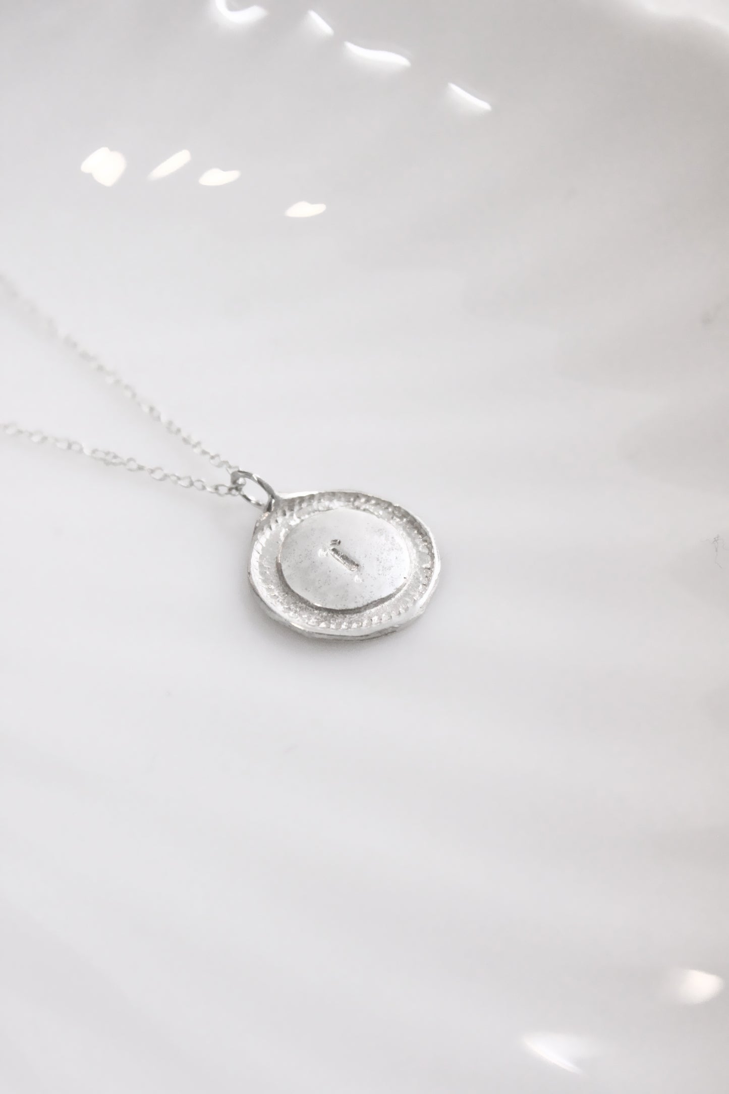 Silver personalized initials monogram necklace