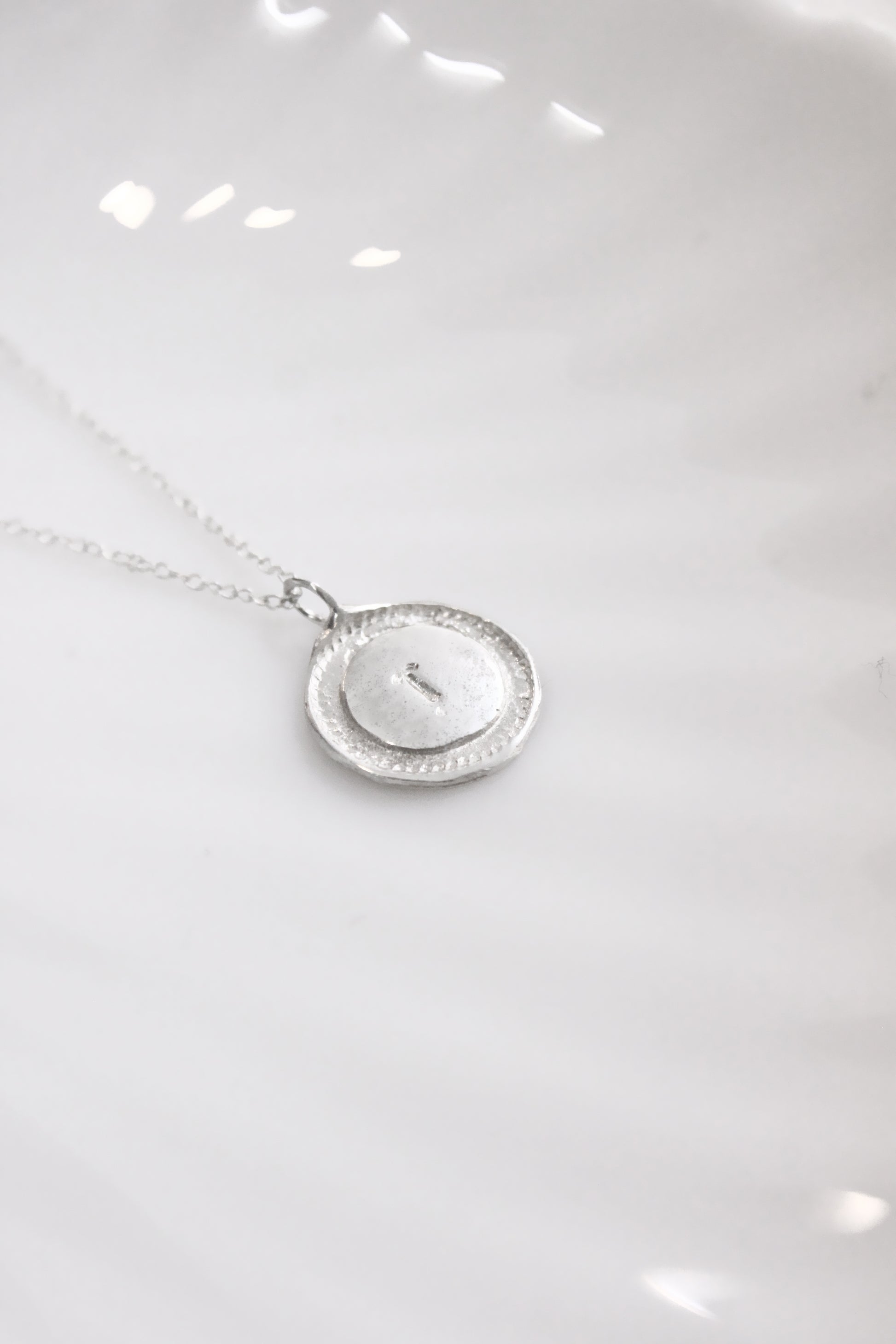 Silver personalized initials monogram necklace