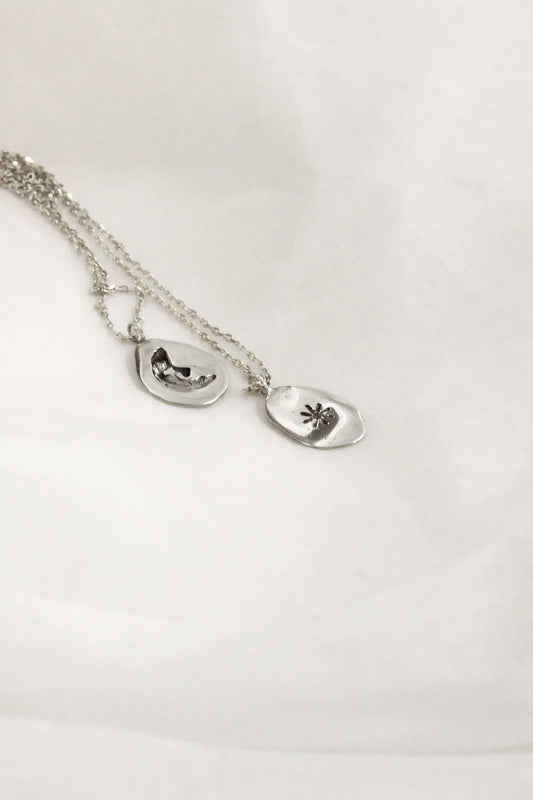 Moon & Sun Necklace Silver