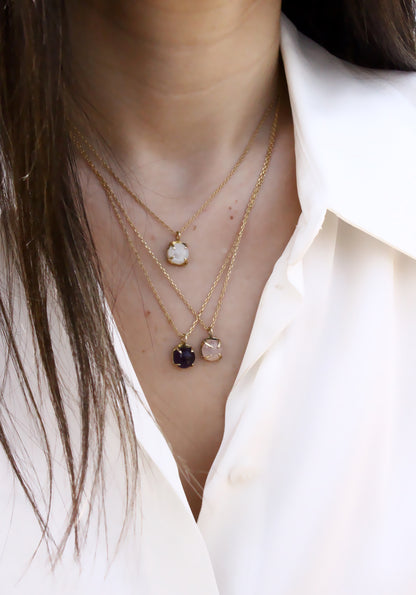 Siva Stone Necklace Gold