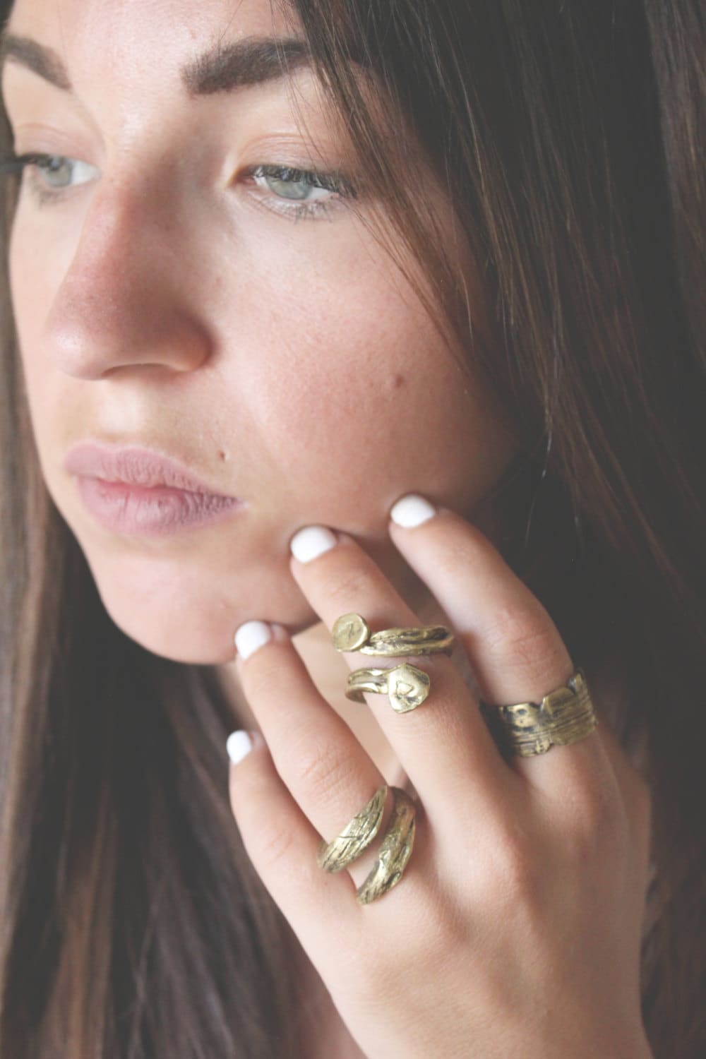 Wrap around boho rings gold
