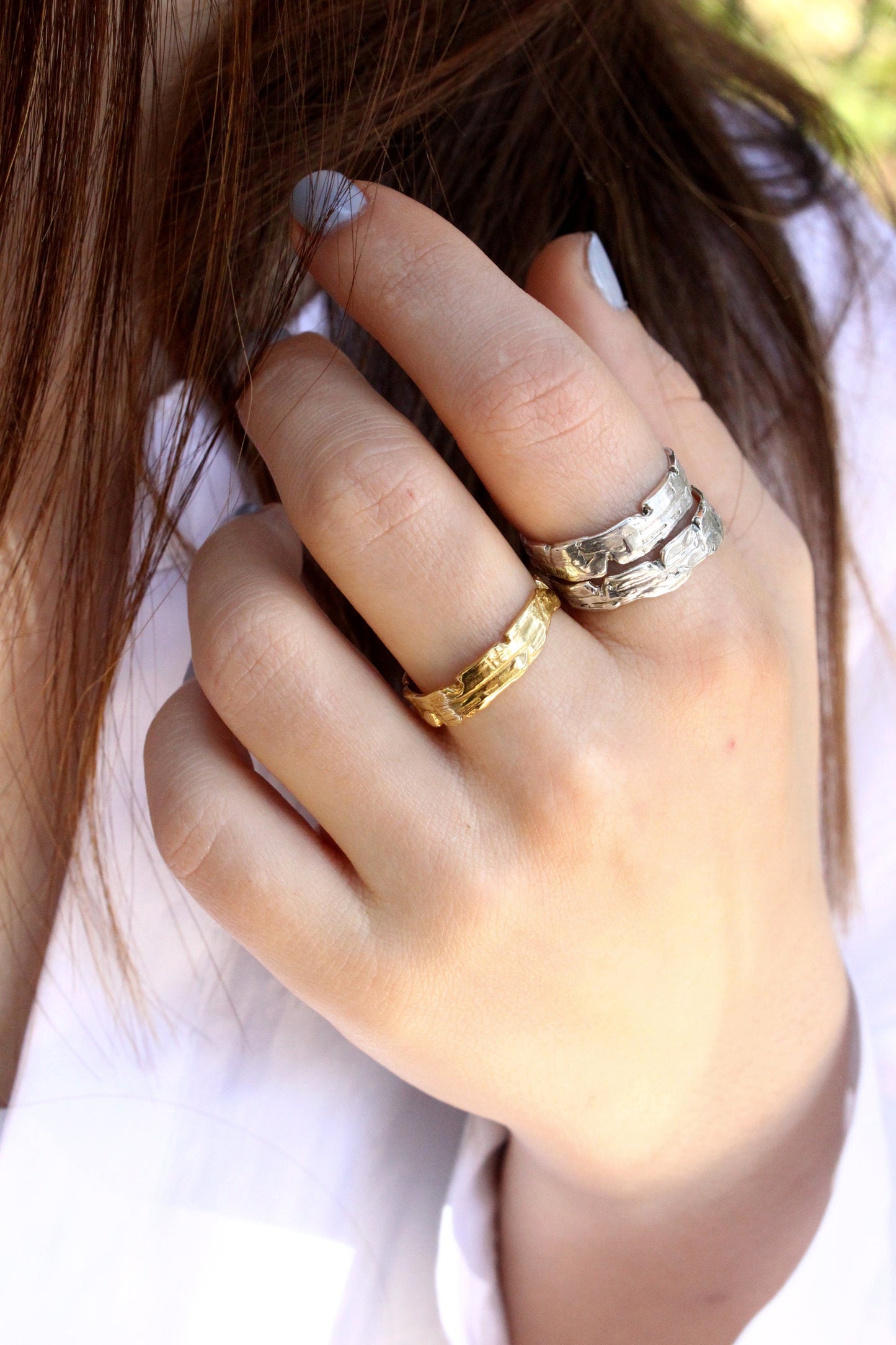 Minimal stacking promise rings