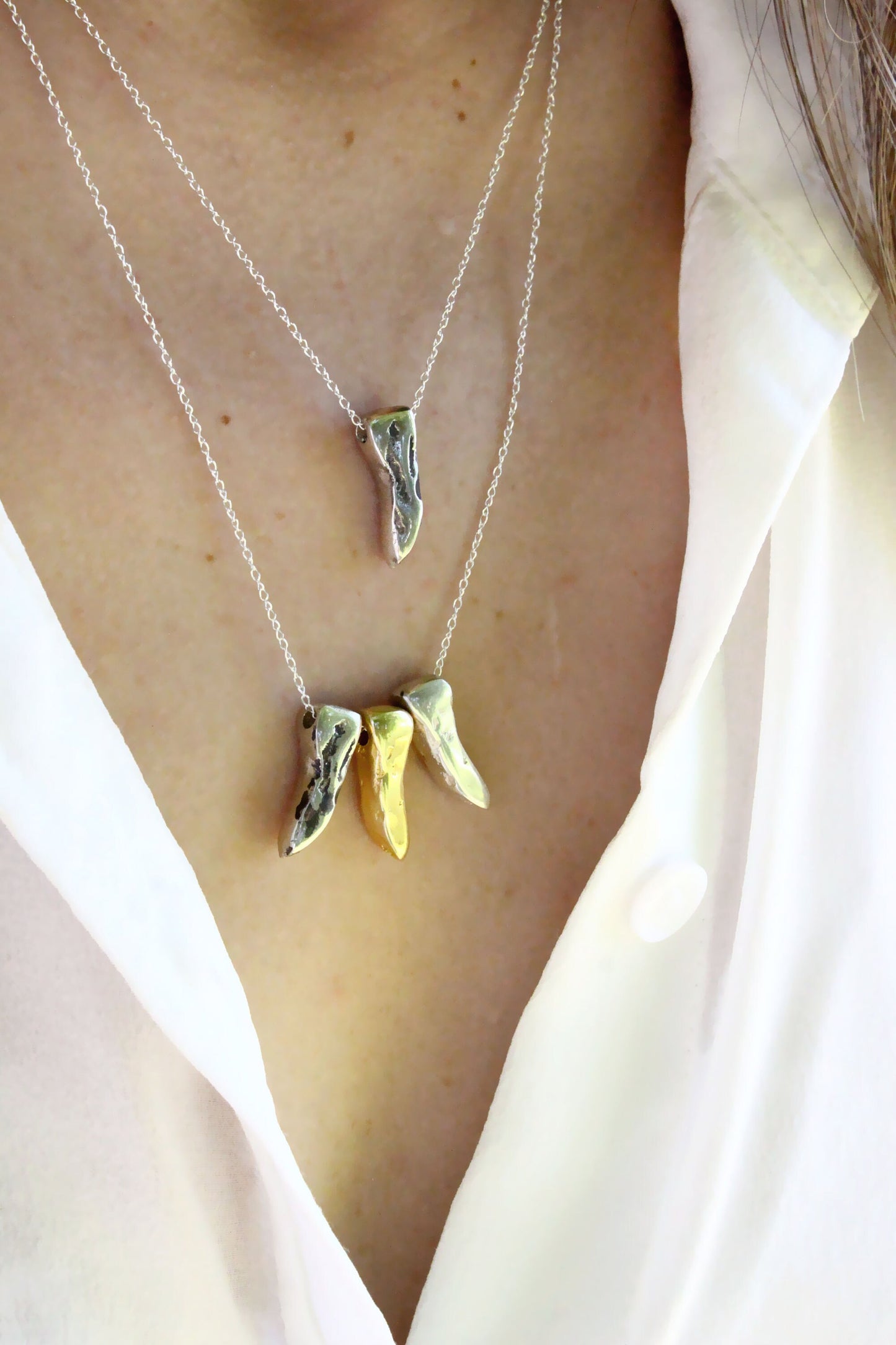Cyno Point Necklace Silver