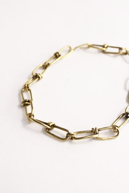 Gold chain statement necklace