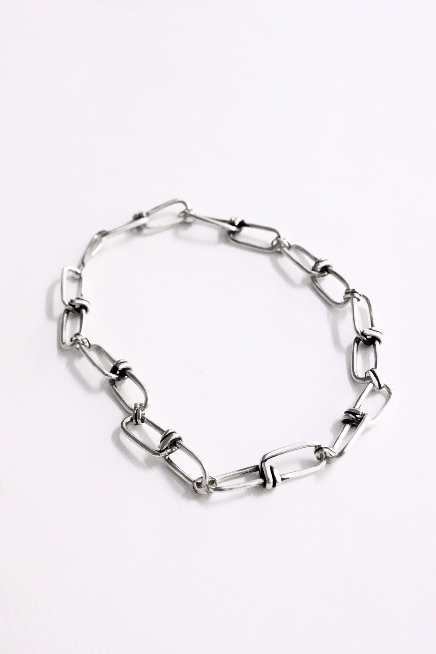 Silver chain necklace link 