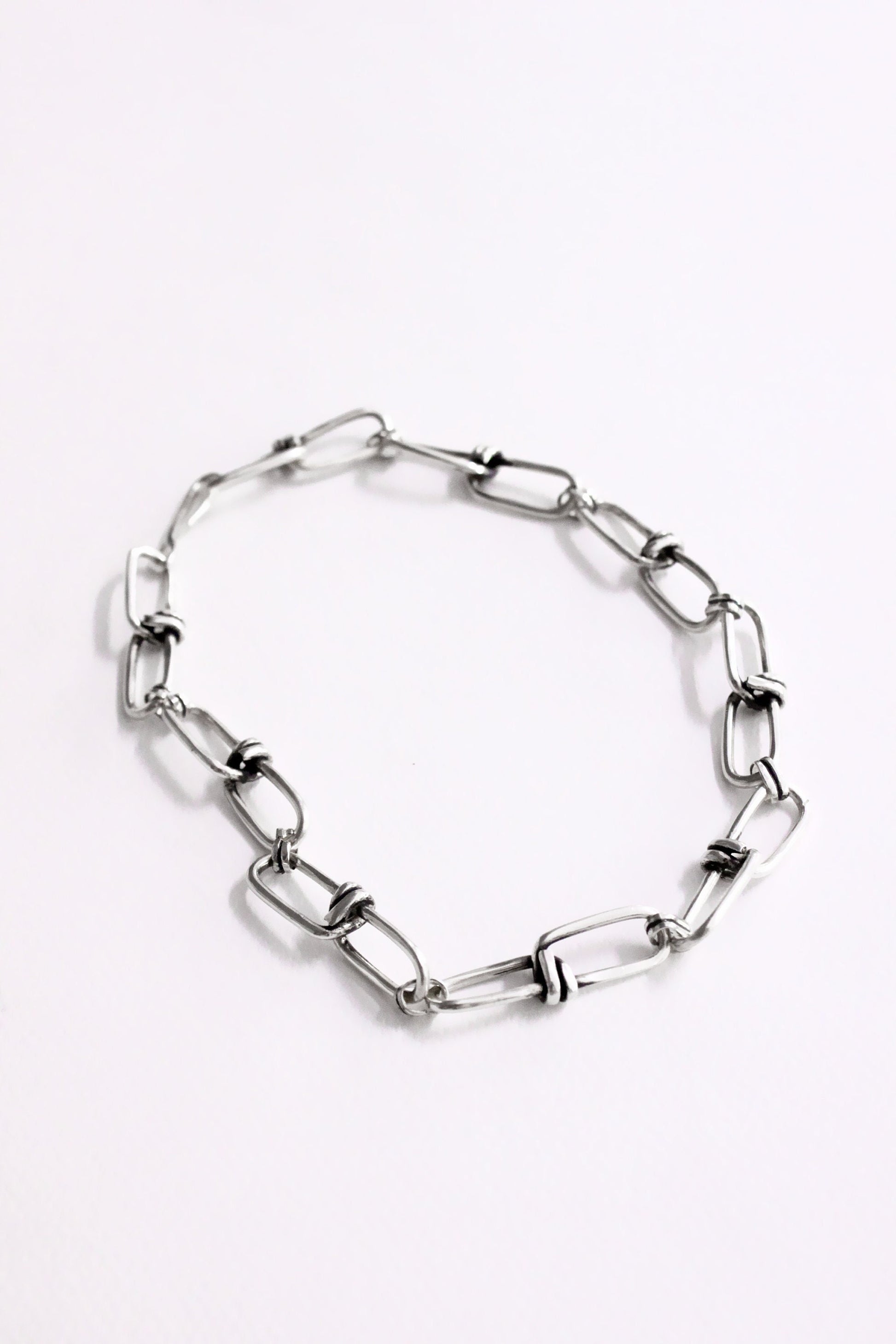 Silver chain necklace link 