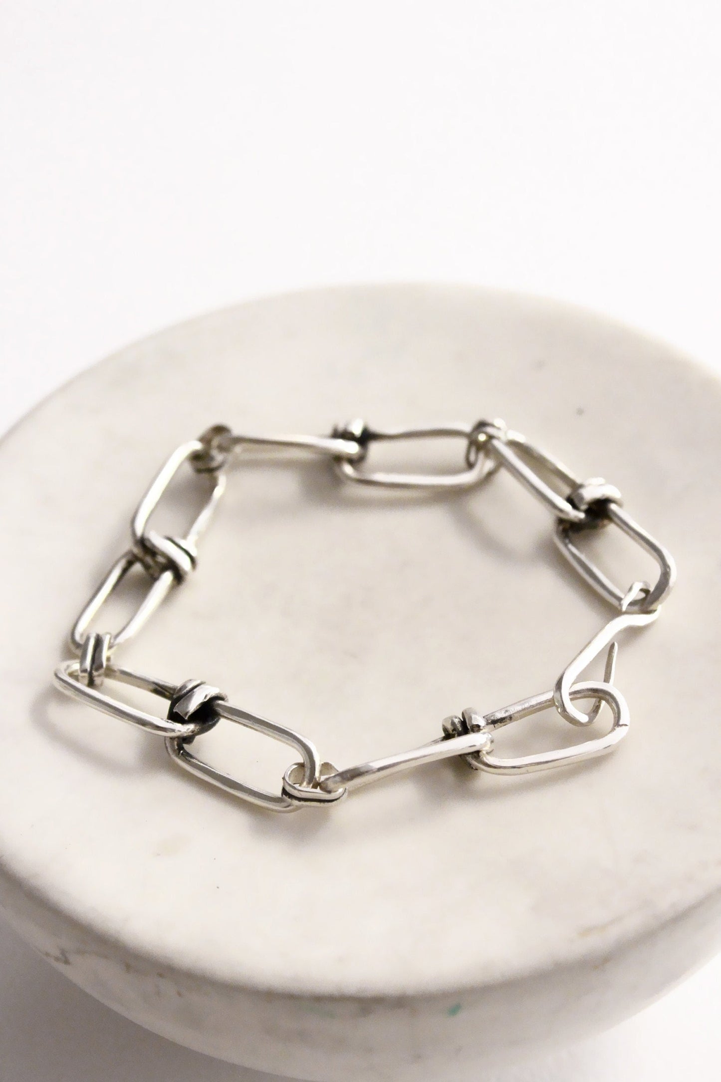 Silver bracelet link chain