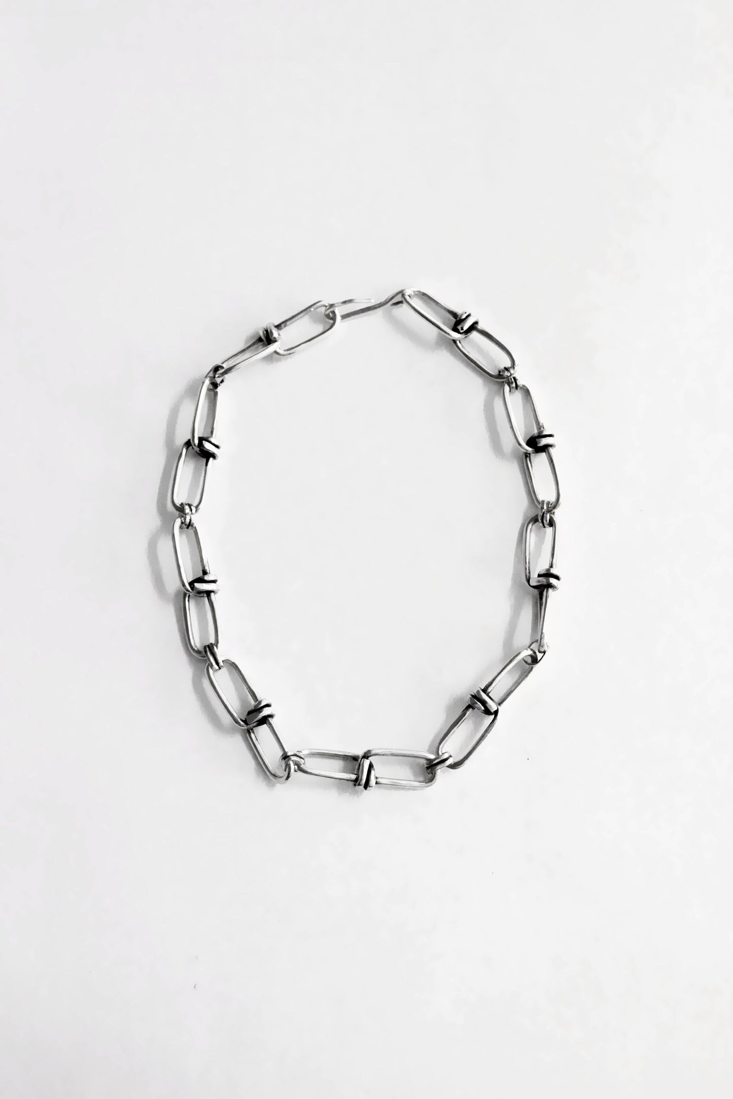 Silver chunky chain necklace