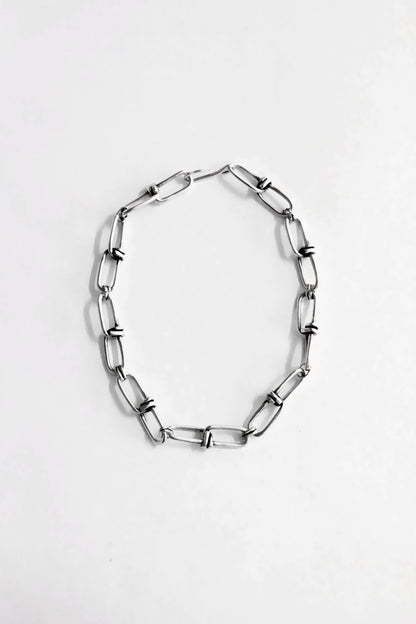 Silver chunky chain necklace