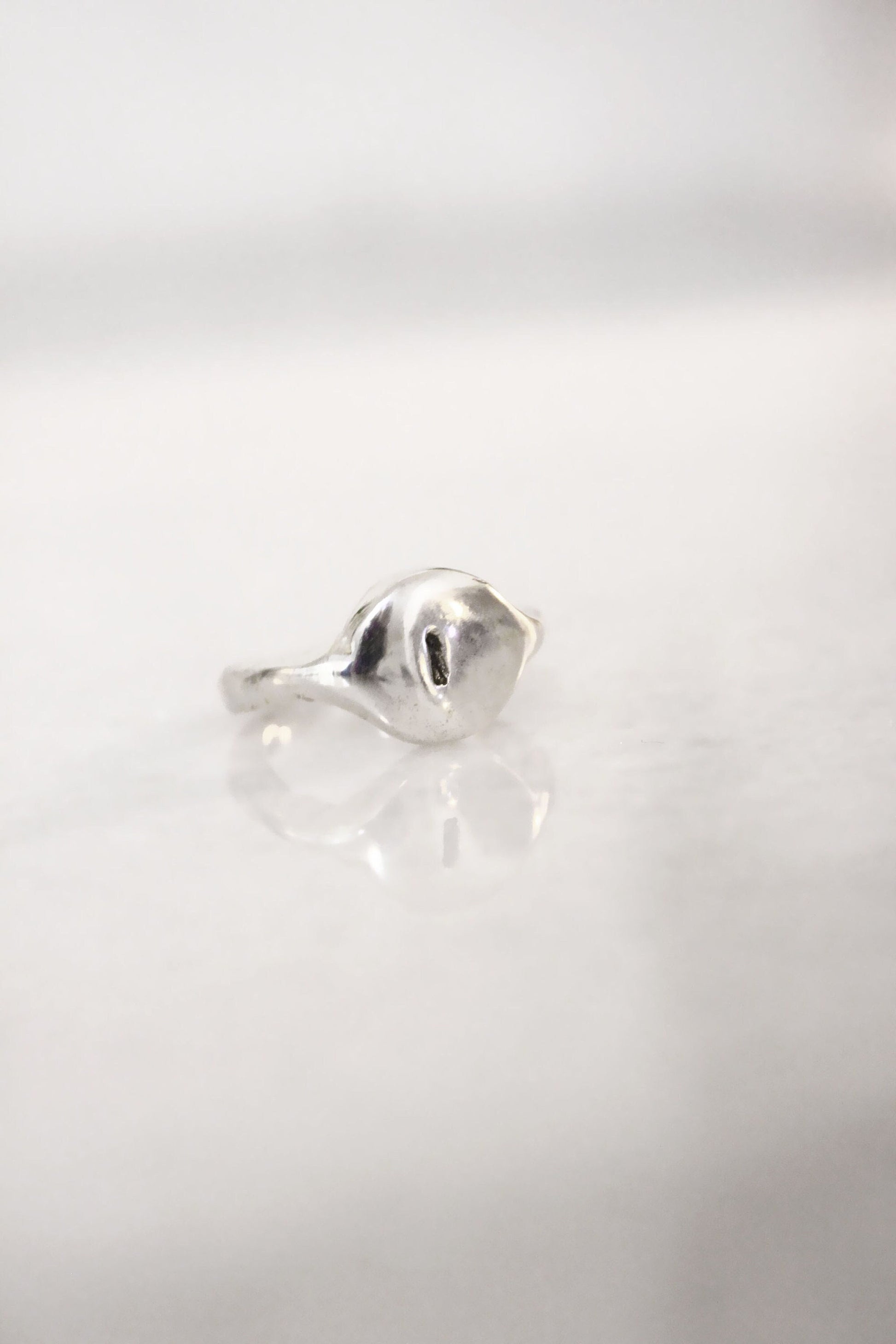 Silver personalized monogram letter ring
