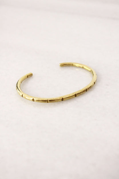 minimal bar cuff bracelet gold