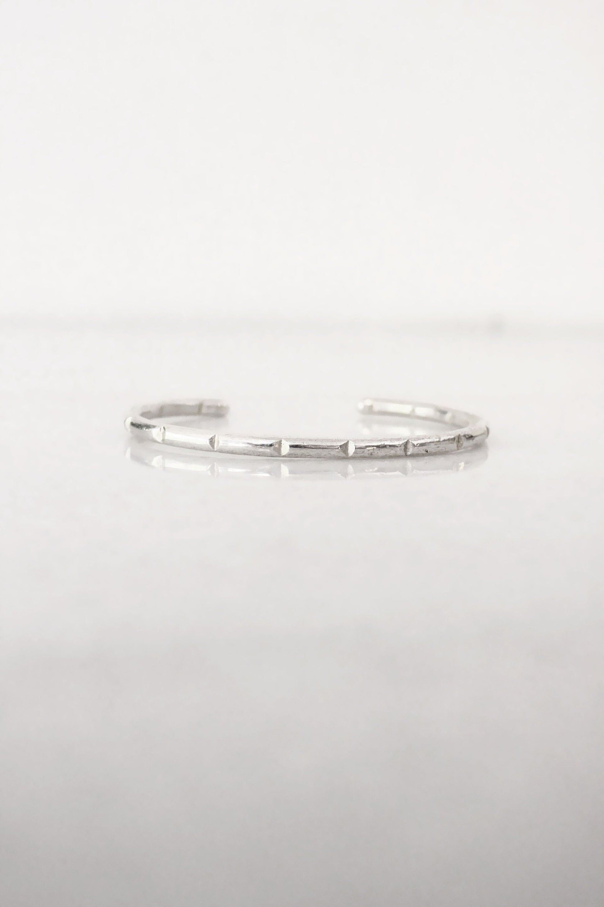 Silver minimal bar cuff bracelet 