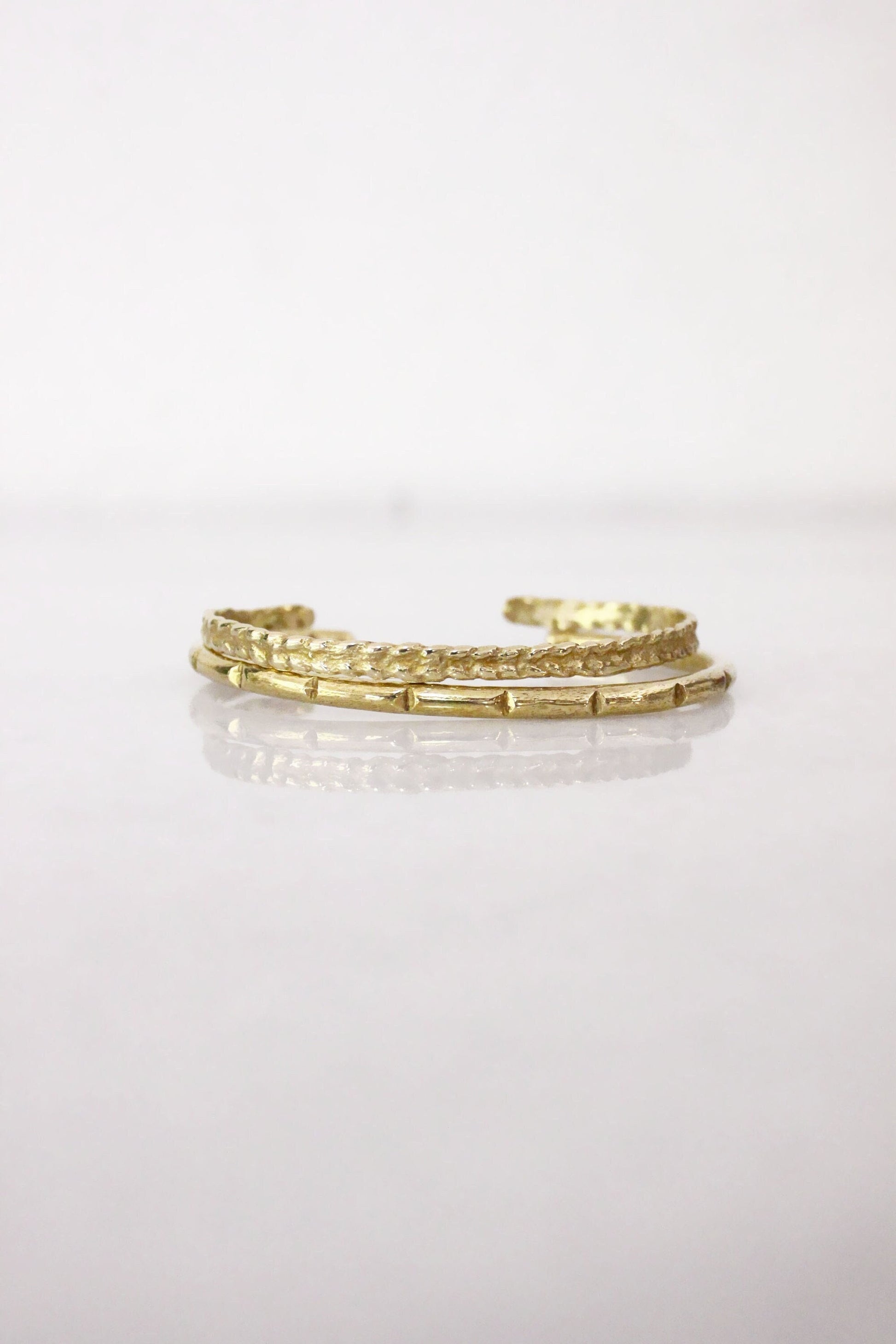 Gold bracelet minimal bar cuff